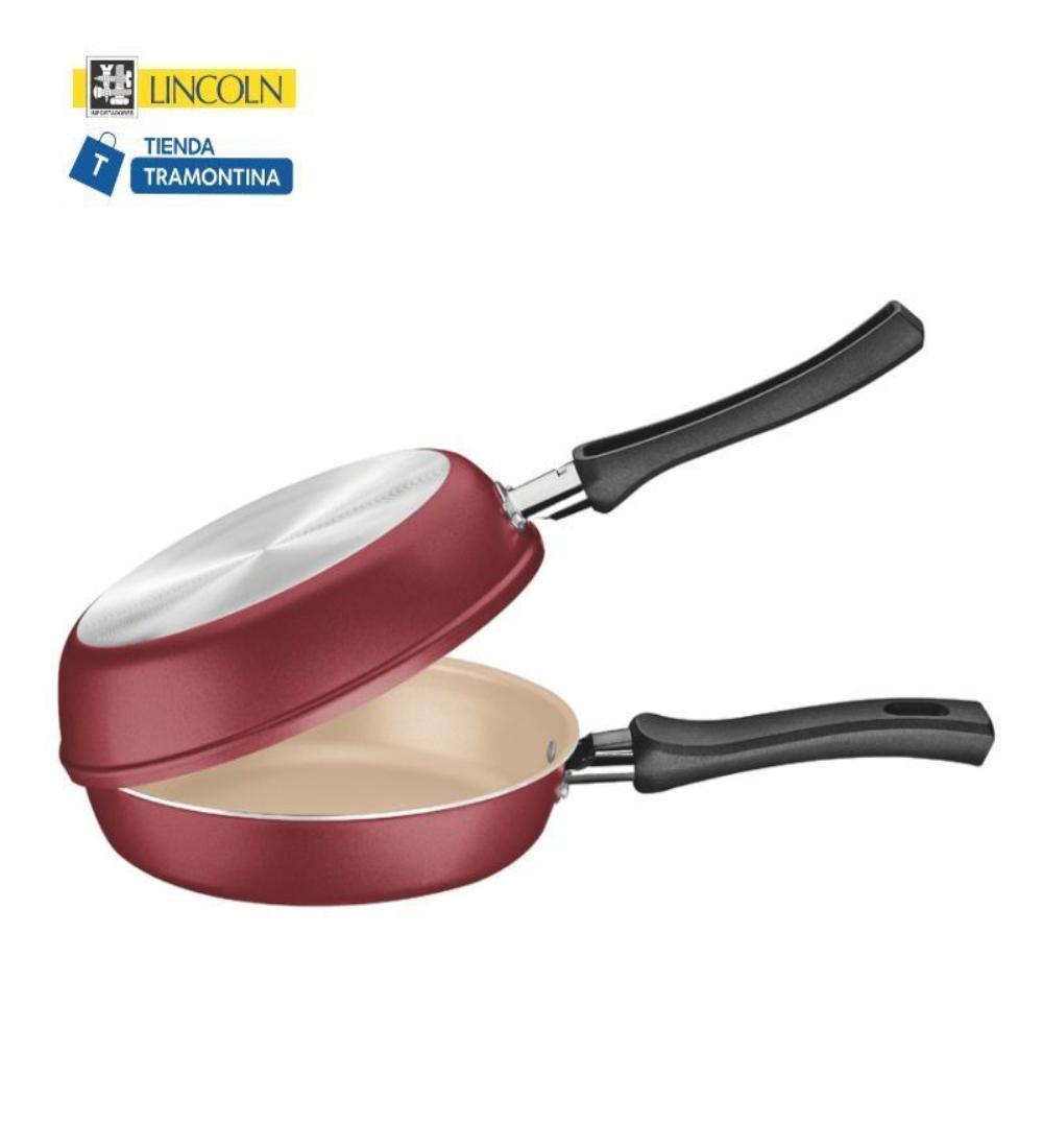 SARTEN DOBLE NAPOLI Tramontina Roja 20cm